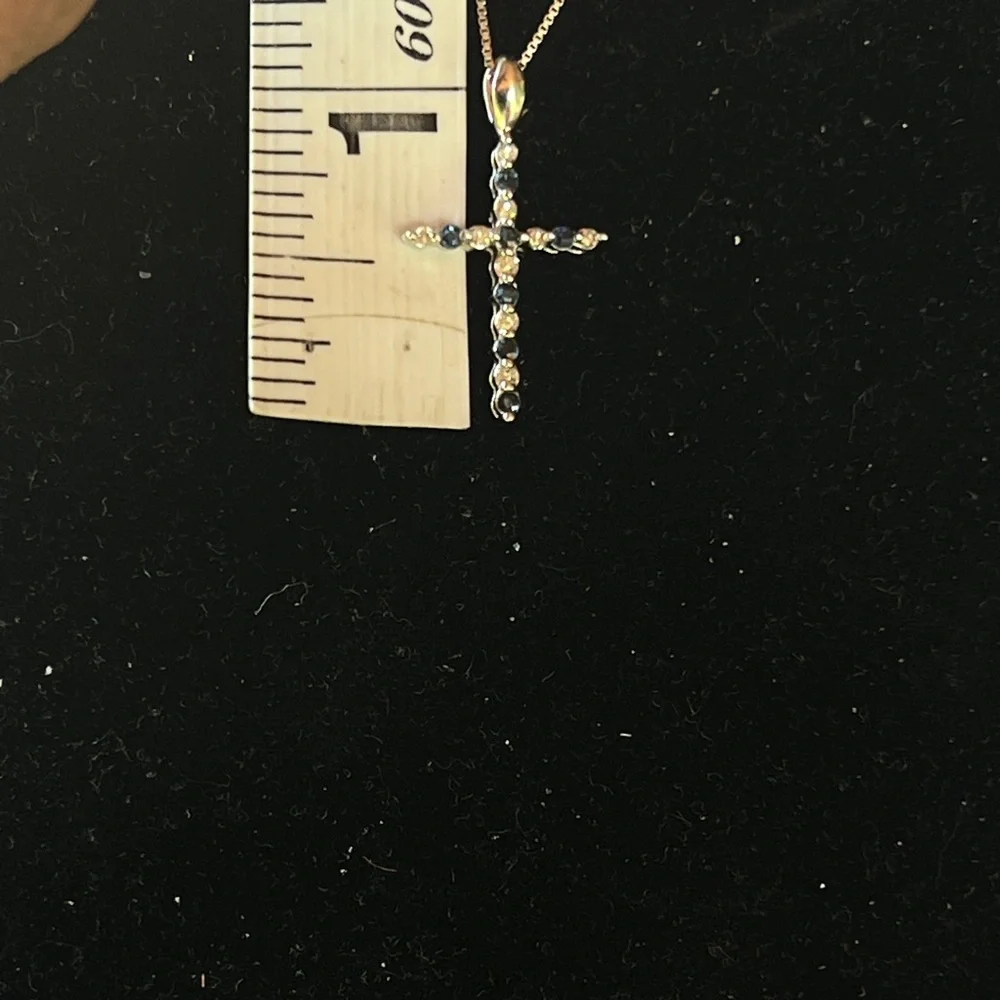 Authentic Genuine, Diamonds, and Sapphires necklace.